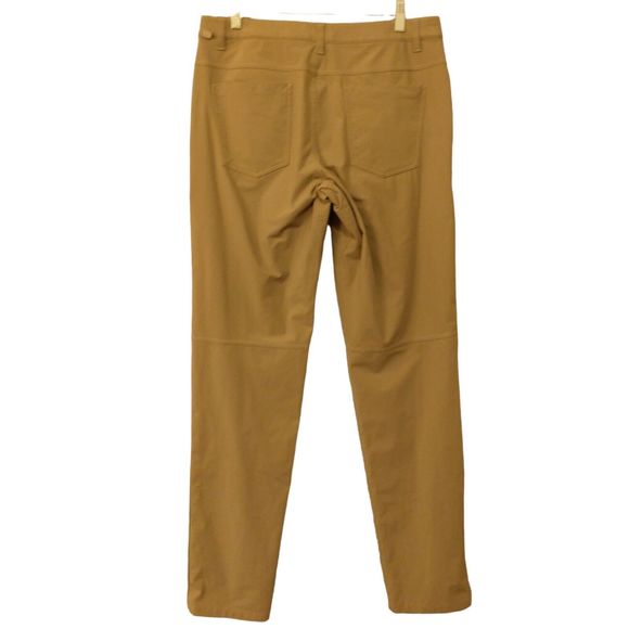 Lululemon ABC pants mens 33 33x35 khaki tan performance stretch flat front - Picture 2 of 9